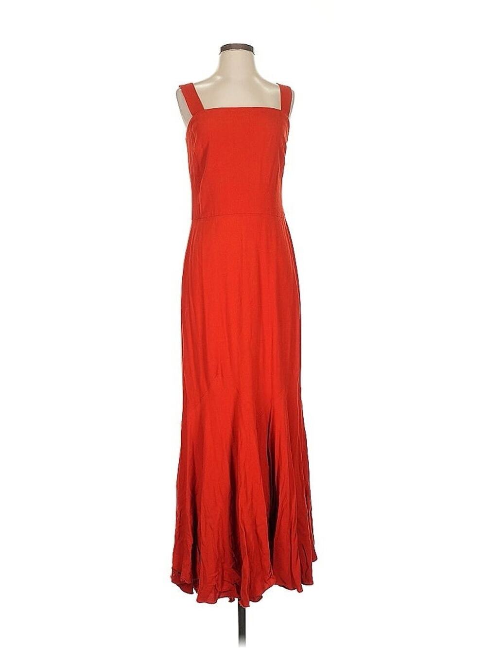 Ralph Lauren Red Square Neck Sleeveless Maxi Gown Mermaid 4
